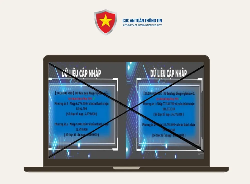 Sau 19 lần tham gia bình chọn, bà T đã đặt cọc 2,3 tỷ đồng vào tài khoản do các đối tượng cung cấp. Ảnh: Cục ATTT. bi-lua-dao-chiem-doat-2-3-ty-dong-vi-thuc-hien-nhiem-vu-nghe-nhac-online-binh-chon-ca-si-3.jpeg