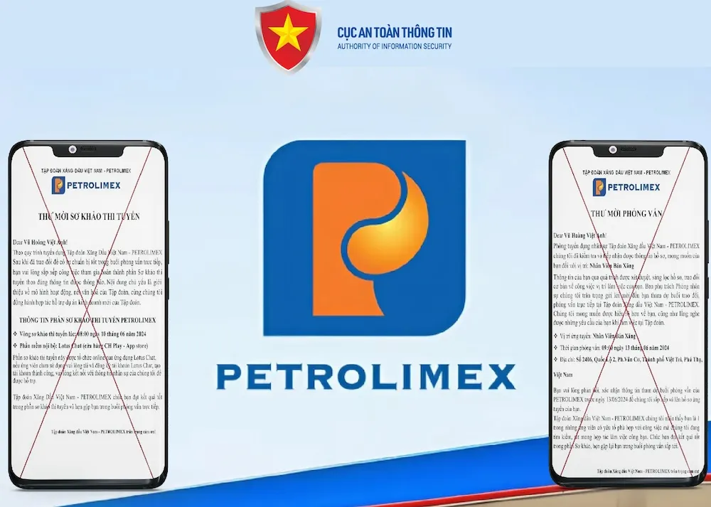 Mạo danh Tập đoàn Xăng dầu Việt Nam (Petrolimex/Tập đoàn) và các đơn vị thành viên của Petrolimex để lừa đảo. Ảnh: Cục ATTT. nsnd-xuan-bac-bi-lay-cap-hinh-anh-de-lua-dao7.jpeg
