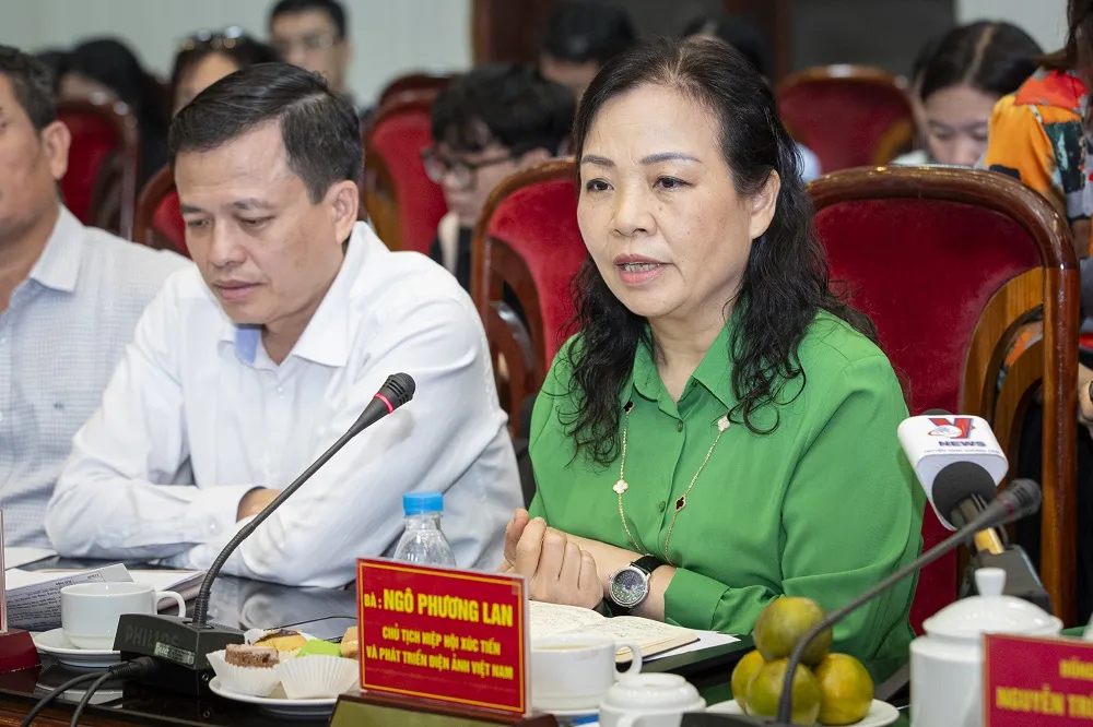 Bà Ngô Phương Lan (Chủ tịch Hiệp hội Xúc tiến Phát triển Điện ảnh Việt Nam). du lịch thông qua điện ảnh