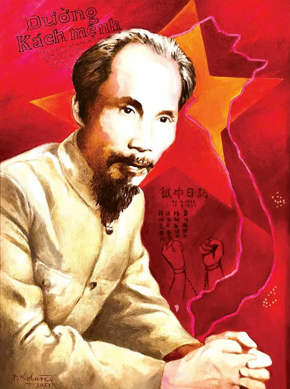 Tác phẩm "Miền nam trong trái tim tôi'. trien-lam-my-thuat-dac-biet-ky-niem-50-nam-ngay-giai-phong-mien-nam-11.jpg