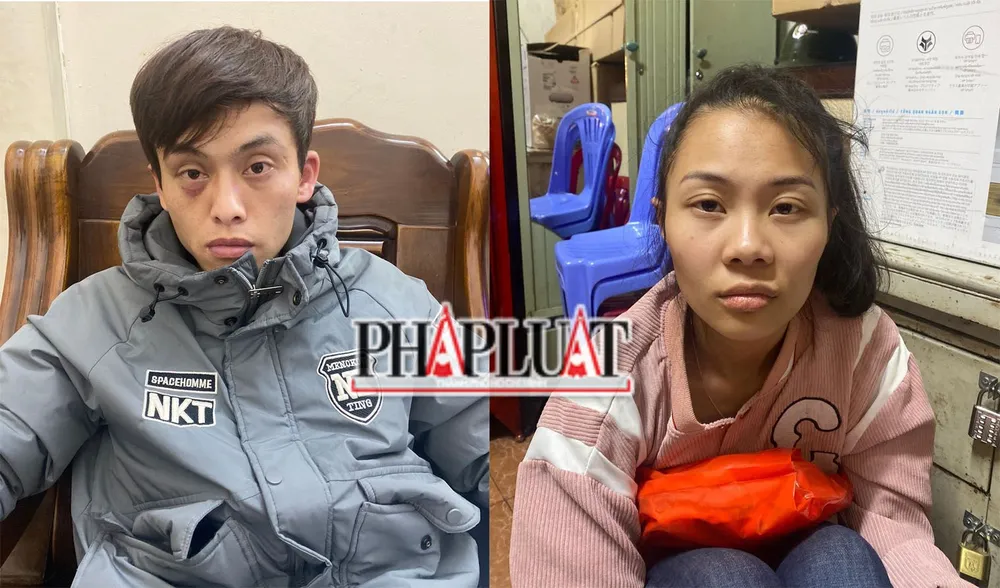 Trần Hoài Thương (trái) và Nguyễn Phúc Hồng Ân tại công an. Ảnh: V.TÙNG Trần Hoài Thương (trái) và Nguyễn Phúc Hồng Ân tại công an. Ảnh: V.TÙNG