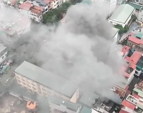 Cháy tại Trường THCS Văn Quán, không có thiệt hại về người