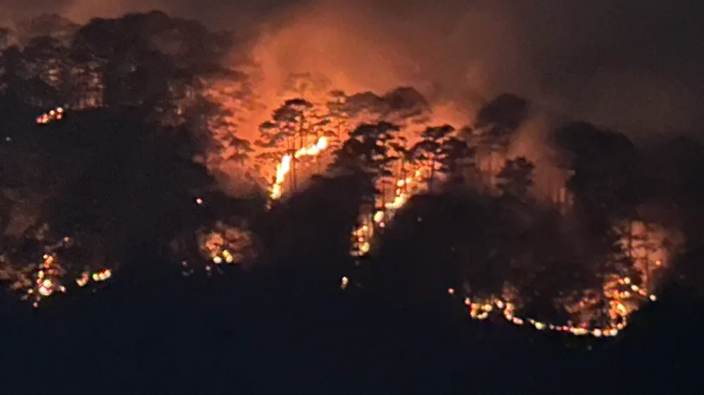 Ngọn lửa bắt đầu từ khoảng 15 giờ Ngọn lửa bắt đầu từ khoảng 15 giờ