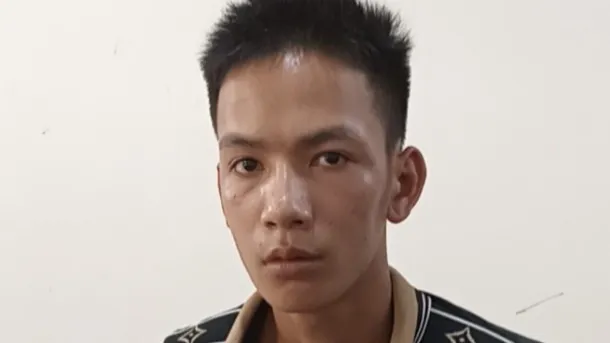 Nguyễn Văn Vinh tại cơ quan công an. Ảnh: CACC Nguyễn Văn Vinh tại cơ quan công an