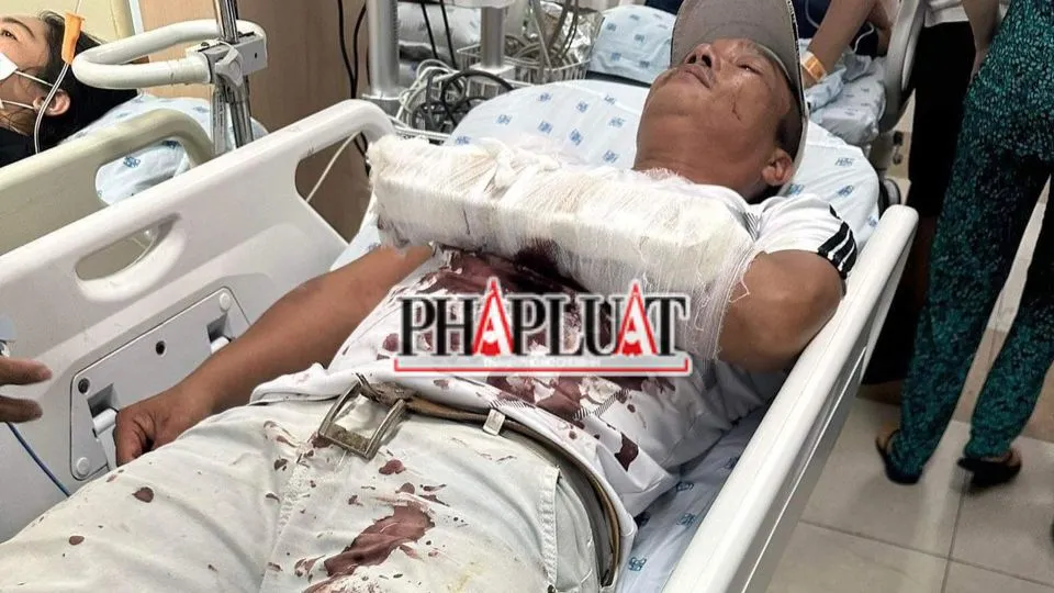 Ông Khải bị chém thương tích trong khi &quot;hỗn chiến&quot;. Ảnh: HN