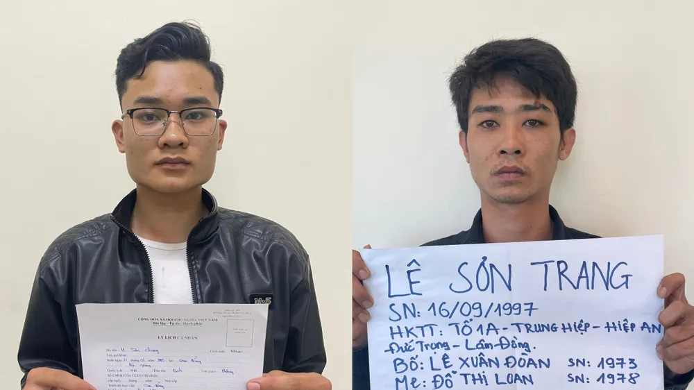 2 anh em Chung - Trang cầm đầu nhóm đánh nhau. Ảnh: VT 2 anh em Chung - Trang cầm đầu nhóm đánh nhau. Ảnh: VT