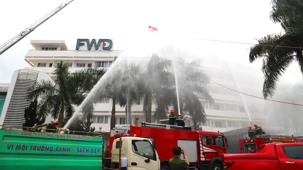 Tình huống giả định tại buổi diễn tập PCCC&CNCH tỉnh Lâm Đồng