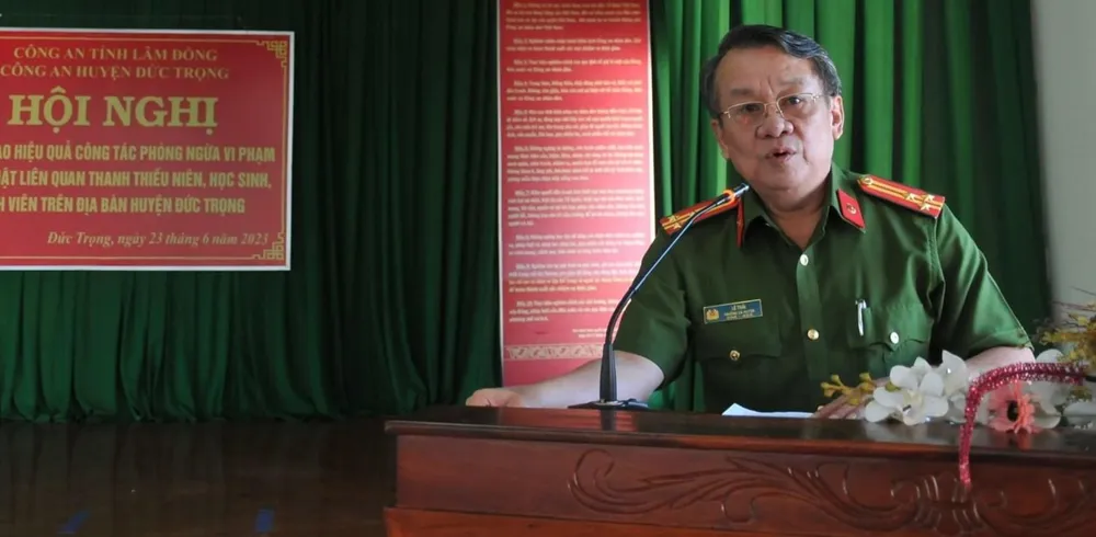 Thượng tá Lê Thái, Trưởng Công an huyện Đức Trọng. Ảnh: VT