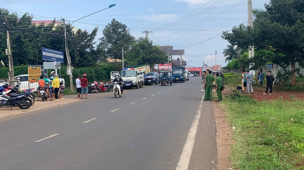 Hiện trường vụ tai nạn. Ảnh: CA