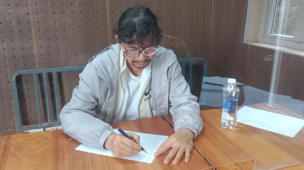 Thời điểm Ngọc bị bắt giữ. Ảnh: CACC