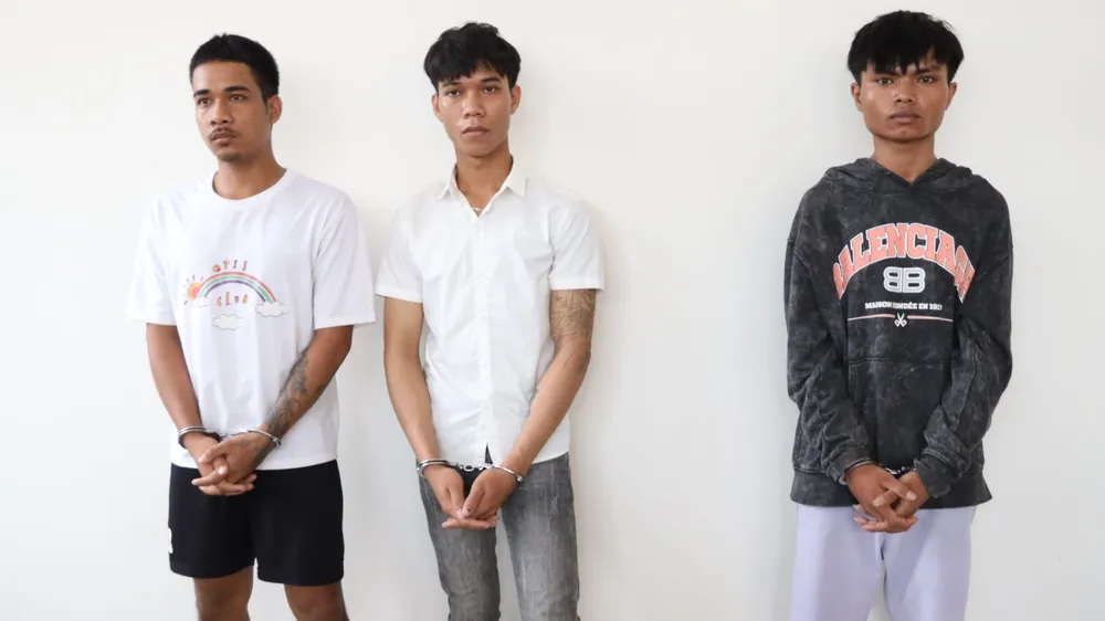 3 thanh niên cướp ngân hàng bị bắt giữ. Ảnh: CA