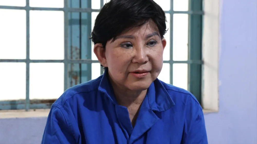 Tôn Nữ Huy Phương bị bắt giữ. Ảnh: VT 269 Tôn Nữ Huy Phương.jpg