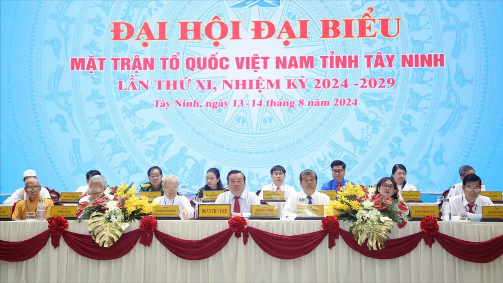Tỉnh Tây Ninh tổ chức thành công Đại hội đại biểu Mặt trận Tổ quốc Việt Nam Ông Võ Đức Trong làm Chủ tịch Ủy ban Mặt trận Tổ quốc Việt Nam tỉnh Tây Ninh