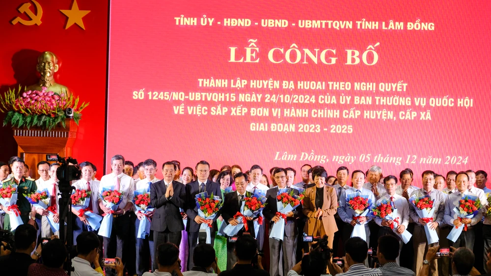 3 huyện phía nam tỉnh Lâm Đồng chính thức thành 1 huyện