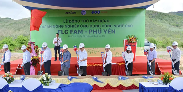 Khởi công dự án nông nghiệp ứng dụng công nghệ cao Fam - Phú Yên hồi tháng 9-2019. Ảnh: CTV FLC.jpg