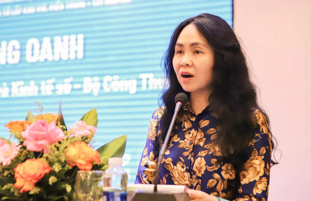 Bà Lê Hoàng Oanh, Cục trưởng Thương mại điện tử và Kinh tế số - Bộ Công thương. Ảnh: TT z5863061576594_60522cf5845c7fd6daed44cdb030f126.jpg