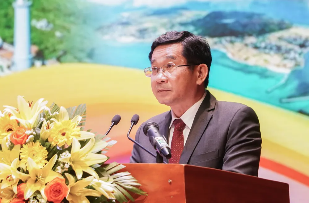 Ông Dương Ngọc Hải phát biểu tại hội nghị. Ảnh: HUỲNH HẢI DUYÊN HẢI TRUNG BỘ.jpg