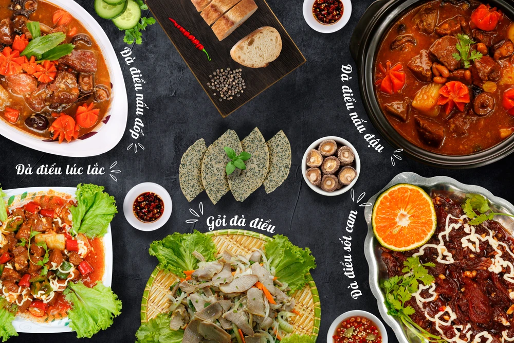 Những món ăn ngon được chế biến từ thịt đà điểu Khatoco. Ảnh: KH H2.jpg
