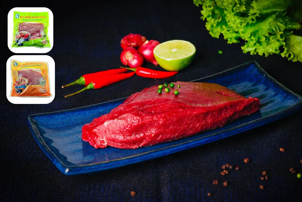 Sản phẩm thịt đà điểu Khatoco. Ảnh: KH H3.png