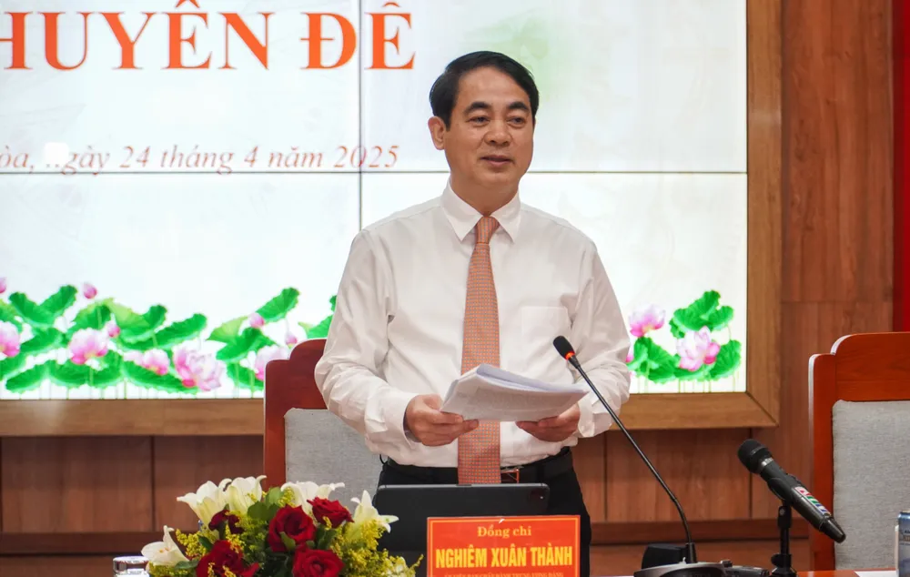 Bí thư Tỉnh ủy Khánh Hòa Nghiêm Xuân Thành. Ảnh: XUÂN HOÁT DTH03313.jpg
