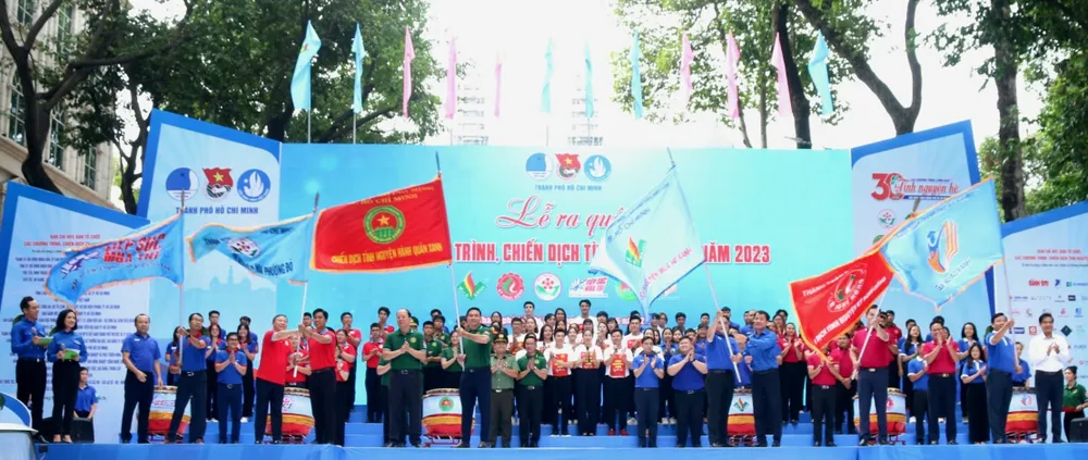 Các chương trình, chiến dịch tình nguyện hè 2023 chính thức ra quân. ẢNH: THIỆN HỢP