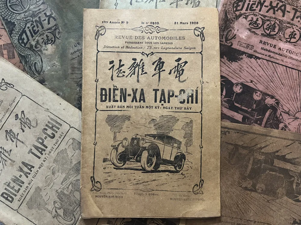 Điển xa tạp chí là tạp chí đầu tiên tại Việt Nam có nội dung chuyên về ô tô. Ảnh: QUỐC HƯƠNG.