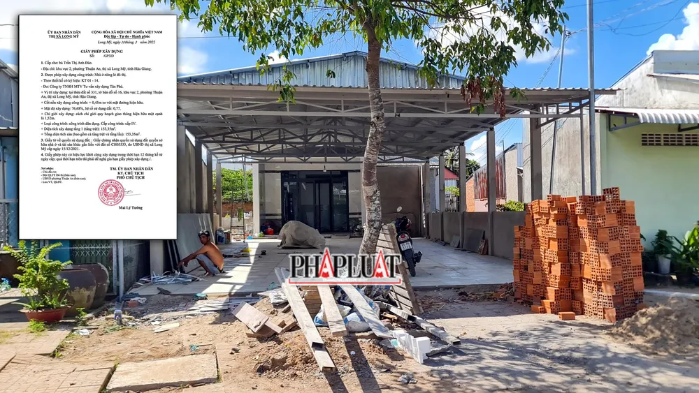 Nhà bà Đào (ảnh lớn chụp ngày 14-6), phần nhà tiền chế cất trên đất thổ cư, trong khi đó, phần nhà ở kiên cố lại cất trên đất nông nghiệp (ảnh nhỏ). Ảnh: CHÂU ANH Nhà bà Đào (ảnh lớn chụp ngày 14-6), phần nhà tiền chế cất trên đất thổ cư, trong khi đó, phần nhà ở kiên cố lại cất trên đất nông nghiệp (ảnh nhỏ). Ảnh: CHÂU ANH