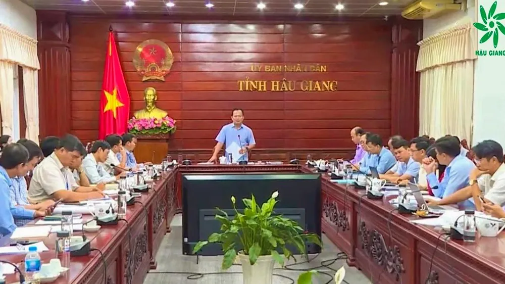 Quang cảnh buổi làm việc. Ảnh: An Nhiên/UBND tỉnh Hậu Giang