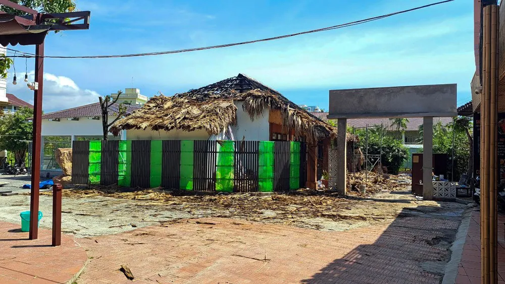 Công trình xây dựng công trình trái phép trên đất trồng cây lâu năm. Ảnh TUẤN THY