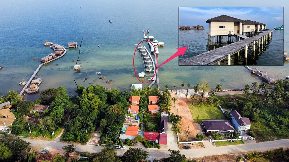 Tám căn bungalow xây dựng trái phép tại khu bảo tồn biển ở xã Hàm Ninh, TP Phú Quốc, tỉnh Kiên Giang: Ảnh: HOÀNG TRUNG