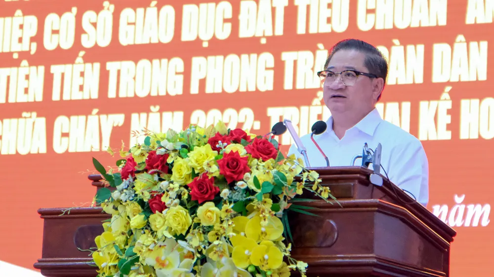Ông Trần Việt Trường, Chủ tịch UBND TP Cần Thơ đánh giá cao những kết quả đạt được của Ban Chỉ đạo 138 trong năm qua. Ảnh KC