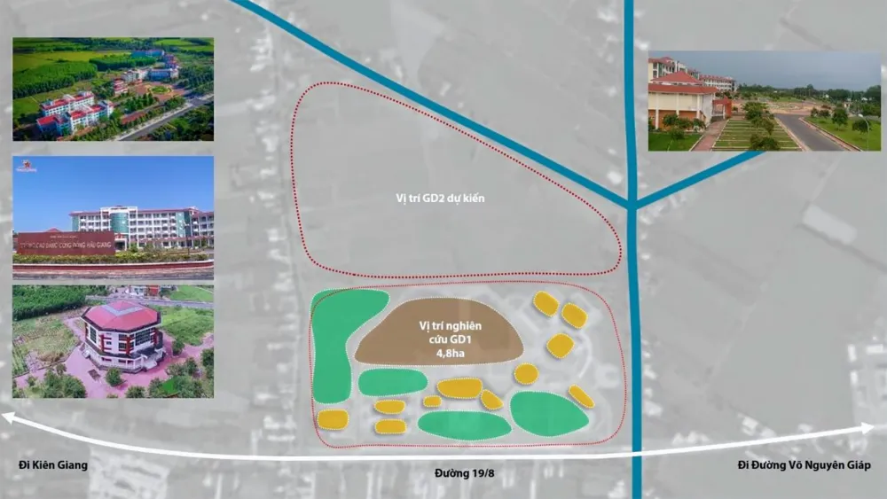 Khu Công nghệ số tỉnh Hậu Giang dự kiến sẽ xây dựng trên diện tích khoảng 28,5 ha, tại đường 19 tháng 8 (thuộc xã Vị Tân, TP Vị Thanh).