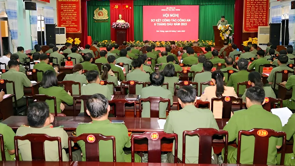 Tình hình an ninh chính trị trên địa bàn tỉnh Sóc Trăng tiếp tục được giữ vững, ổn định, không để hình thành “điểm nóng”, đột xuất, bất ngờ. Ảnh: CA