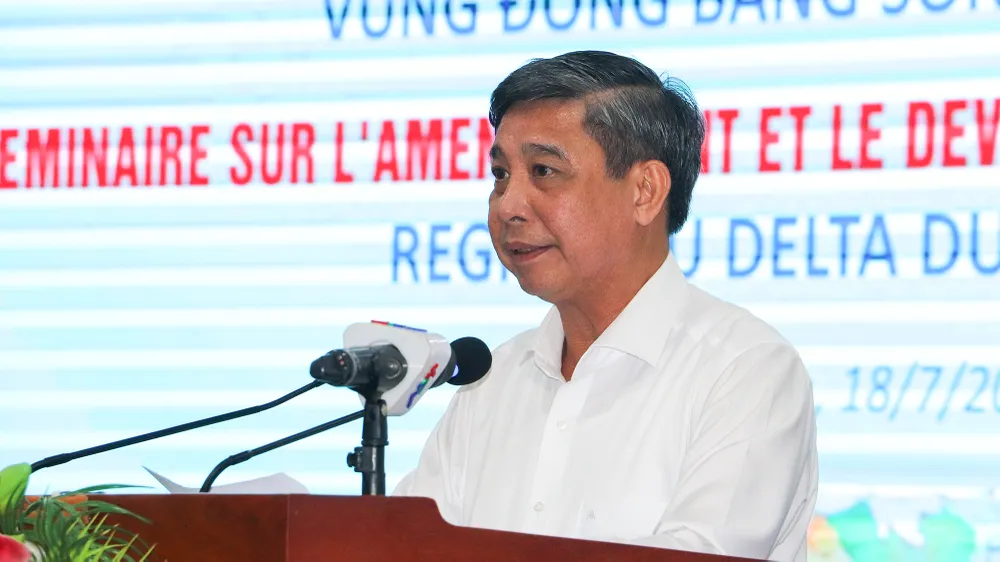 Ông Đồng Văn Thanh, Chủ tịch UBND tỉnh Hậu Giang: &quot;Sau gần 20 năm xây dựng và phát triển tỉ lệ đô thị hóa của tỉnh đạt 29,75%&quot;. Ảnh: CHÂU ANH