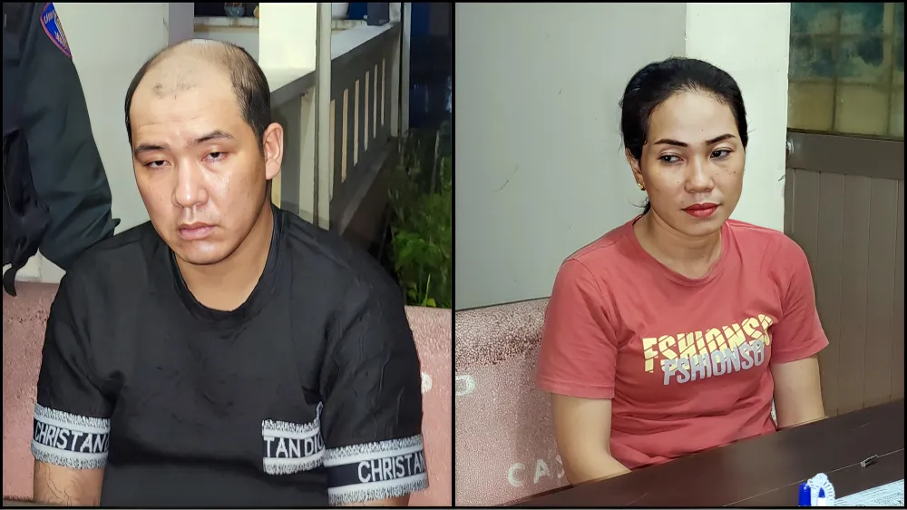 Kiểm tra xe ô tô BKS 68A-189.26, lực lượng làm nhiệm vụ phát hiện Lê Quốc Khánh và Hoàng Thị Trang dương tính với chất ma túy. Ảnh: CACC