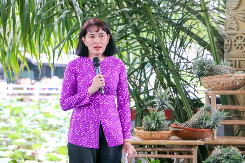 Bà Hồ Thu Ánh, Phó Chủ tịch UBND tỉnh Hậu Giang, cho biết tỉnh đã tiến hành đăng ký độc quyền cho sự kiện này và sẽ tổ chức hàng năm. Ảnh: CHÂU ANH