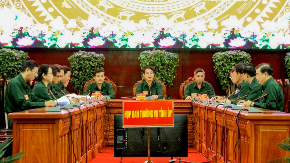 Cuộc diễn tập khu vực phòng thủ năm 2023 diễn ra trong 1,5 ngày với một số cuộc họp và thực binh xử lý tình huống. Ảnh: NHẬT TÂN haugiang-dien-tap-khu-vuc-phong-thu-2.jpg