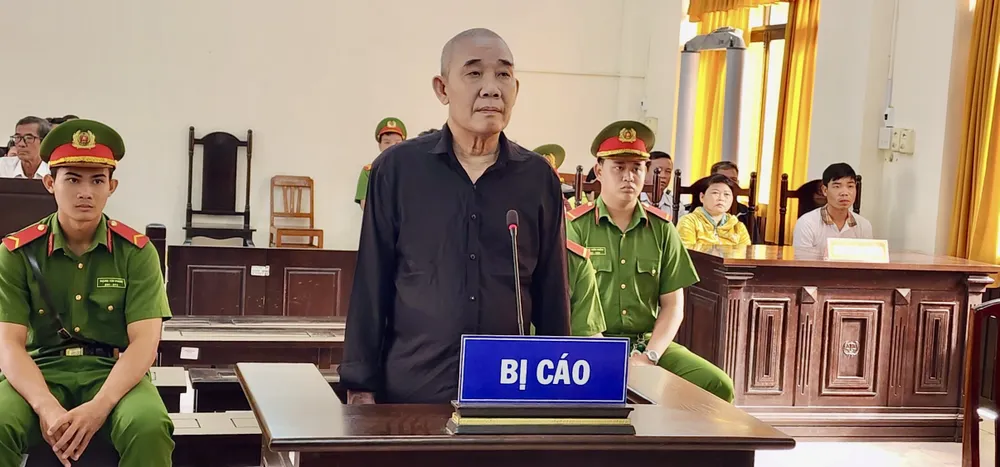 Bị cáo Nguyễn Văn Nguyên tại phiên tòa sơ thẩm. Ảnh VĂN VŨ nguyen-van-nguyen