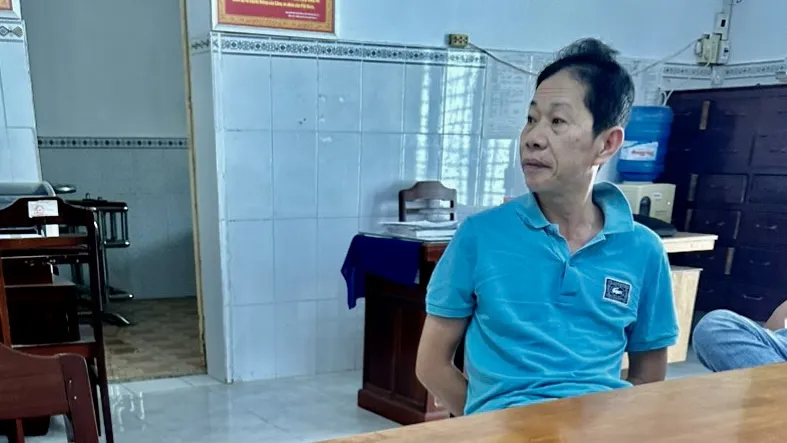 Đối tượng Quách Sơn Vũ tại cơ quan công an. Ảnh: CAST z4813511221569_2ea67245fa9211ca14141c11734de65f.jpeg