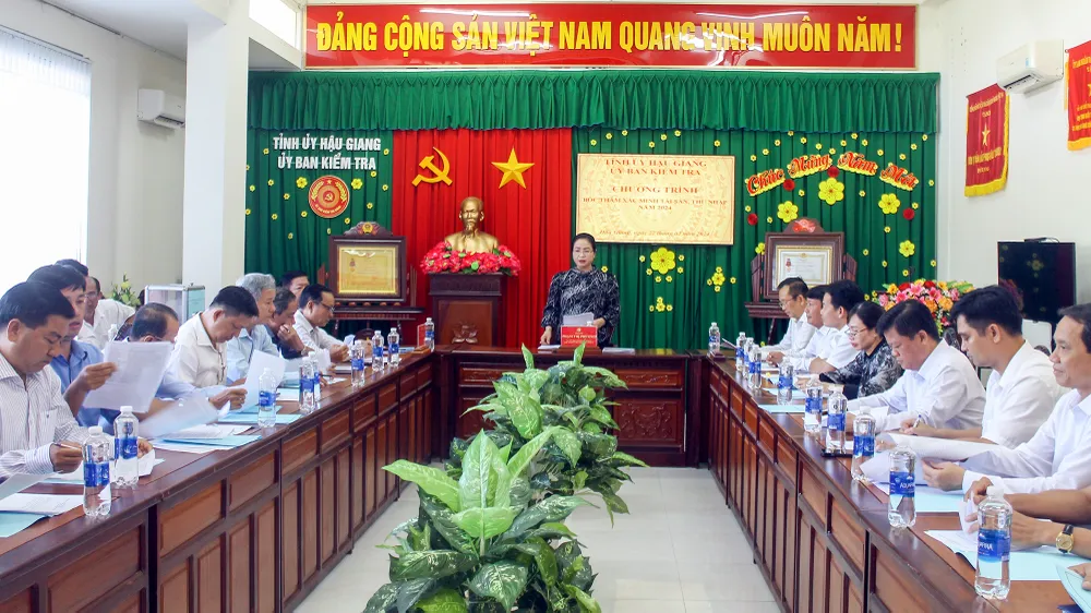 Hậu Giang bốc thăm chọn người xác minh tài sản, thu nhập năm 2024