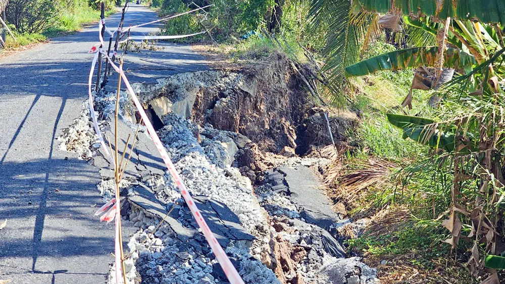 Kiên Giang: Huyện U Minh Thượng có khoảng 215 điểm sụt lún, sạt lở