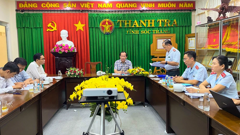 Thanh tra tỉnh Sóc Trăng công bố Kết luận thanh tra chuyên đề. Ảnh: Thanh tra tỉnh Sóc Trăng Thanh tra tỉnh Sóc Trăng công bố Kết luận Thanh tra
