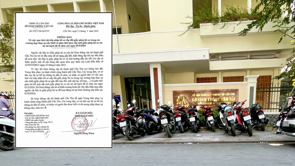 Sở GTVT TP Cần Thơ thiếu mực in giấy phép lái xe do 'vướng' quy định về đấu thầu