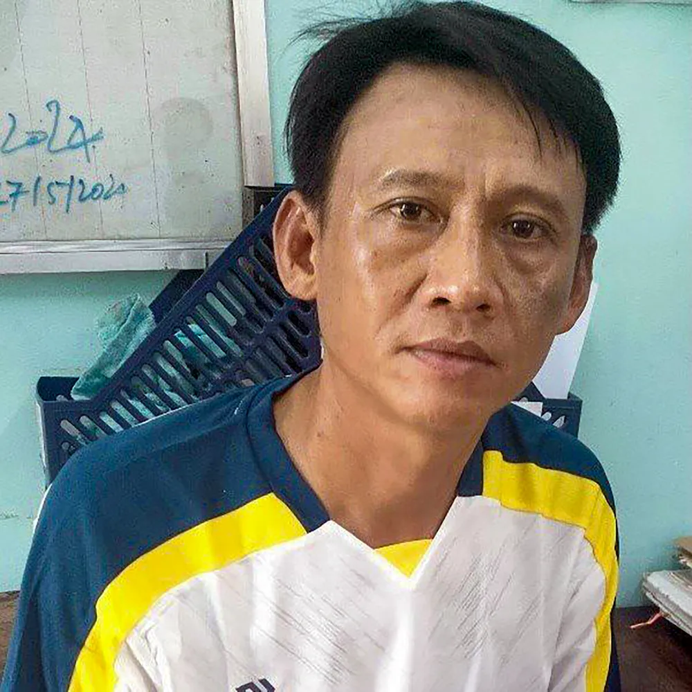 Bị can Phạm Văn Xia tại cơ quan công an. Ảnh: CAKG cong-an-tinh-kien-giang-3.jpg
