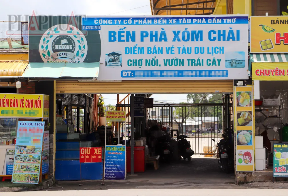 Bến phà Xóm Chài đã tạm dừng hoạt động do vướng một số thủ tục và cần phải bổ sung để đủ điều kiện. Ảnh: CHÂU ANH Bến phà Xóm Chài TP Cần Thơ