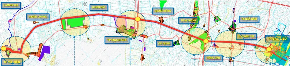 Cao tốc kết nối của khảu quốc tế Hà Tiên tỉnh Kiên Giang