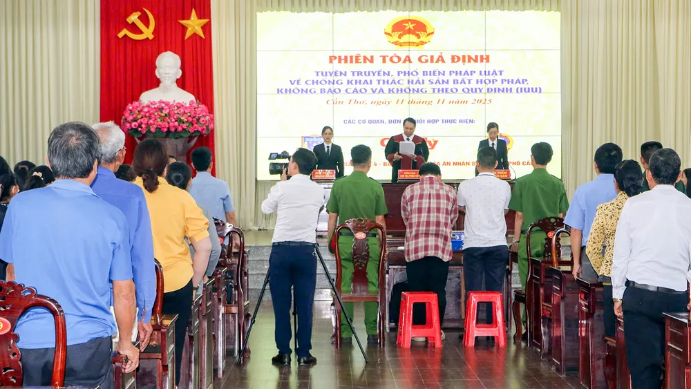 Cần Thơ tổ chức phiên tòa giả định tuyên truyền quy định về chống khai thác IUU