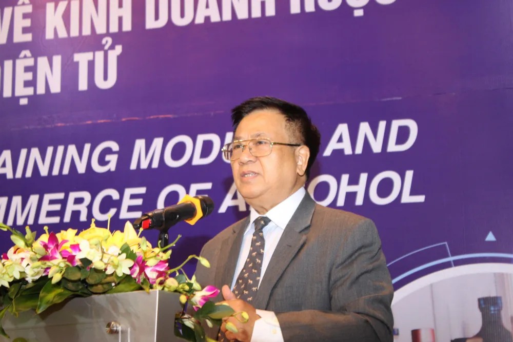 Ông Nguyễn Văn Việt, Chủ tịch Hiệp hội Bia - Rượu - Nước giải khát Việt Nam phát biểu ý kiến tại sự kiện.