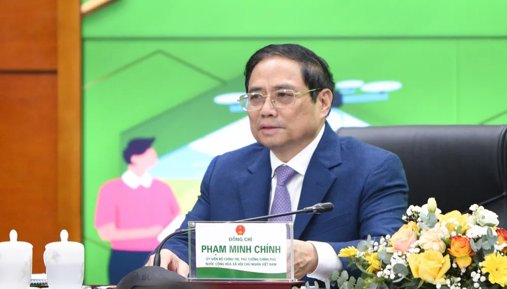 Thủ tướng Phạm Minh Chính tại Hội nghị tổng kết ngành nông nghiệp năm 2022, triển khai nhiệm vụ năm 2023. Ảnh: ĐINH TÙNG