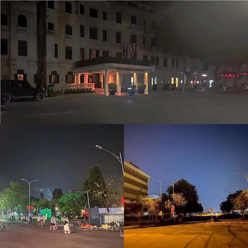 Hà Nội thực hiện tiết giảm điện chiếu sáng công cộng. Ảnh: EVNHANOI Hà Nội thực hiện tiết giảm điện chiếu sáng công cộng. Ảnh: EVNHANOI